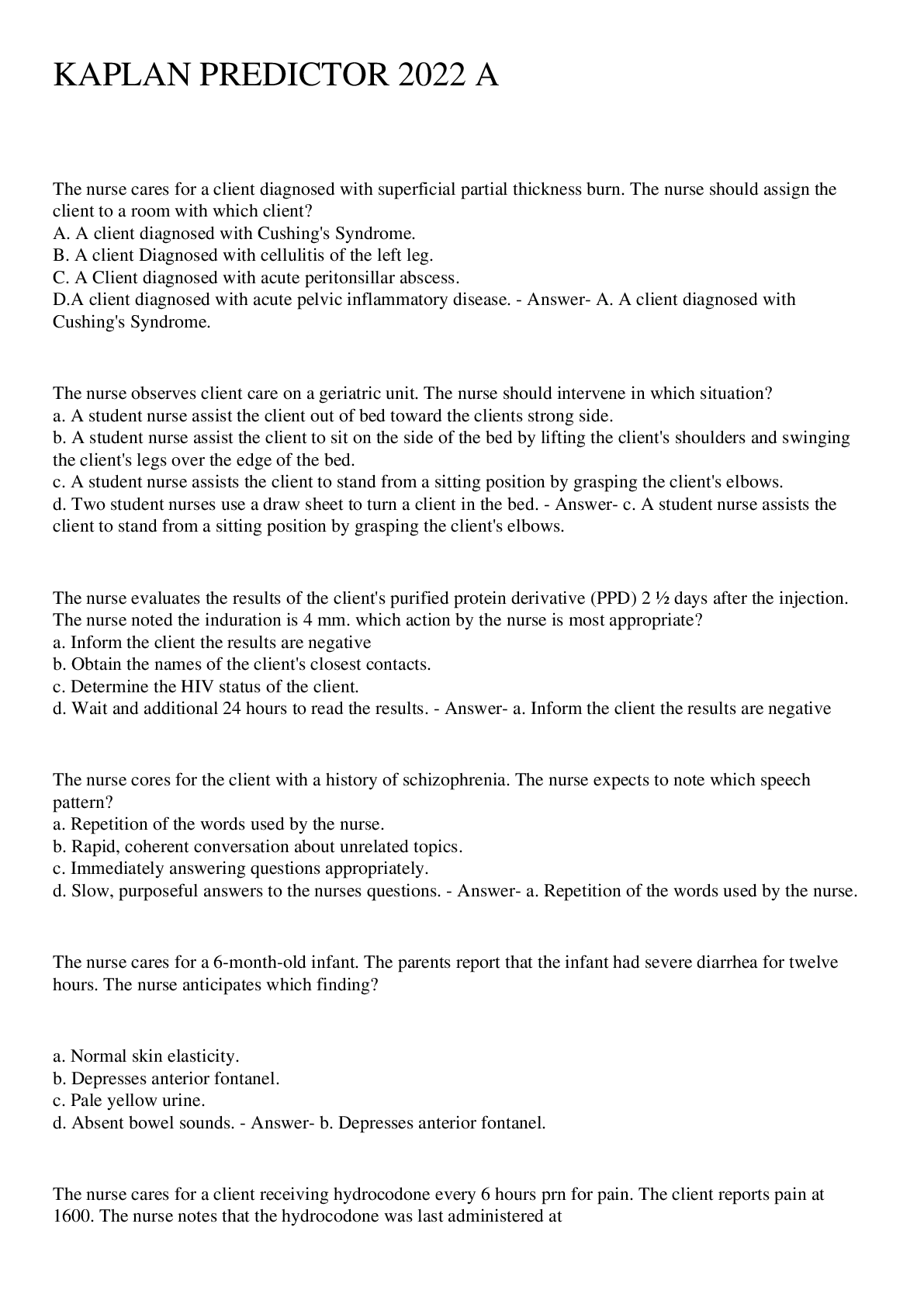 Preview image for KAPLAN PREDICTOR 2022 A